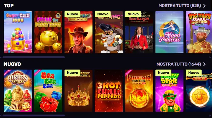 Sportuna Casino giochi